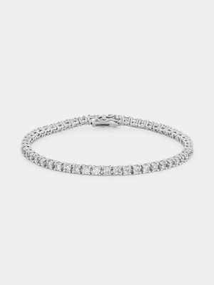 Sterling Silver Cubic Zirconia Tennis Bracelet