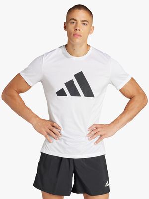 Mens adidas Run It White Tee