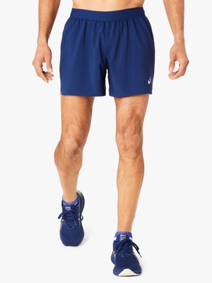 Mens Asics Road 5 Inch Blue Shorts