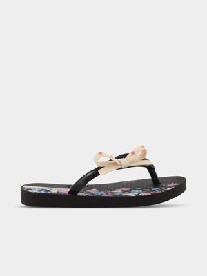 Kid's Ipanema Black Belle Flip Flops