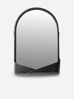 Arched Vanity Mirror with Storage