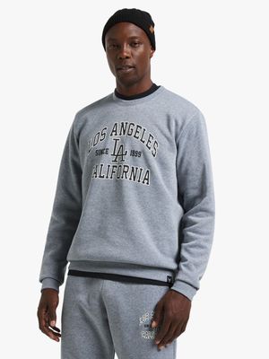 Men's Grey Graphic Print Sweat Top