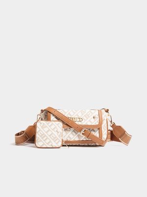 Luella Chainlink Print Multi Pouch Crossbody Bag