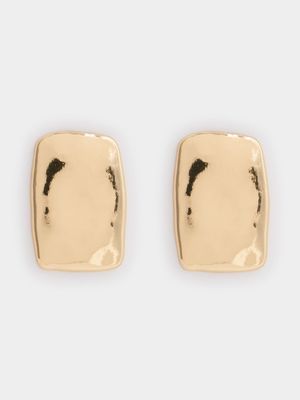 Organic Rectangle Drop Earrings