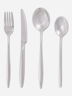 Sleek 16 Piece Cutlery Set Silver