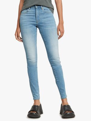 G-Star Women's 3301 High Skinny Light Wash Blue Jeans