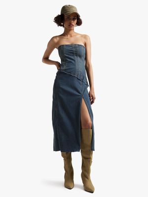 Women's Medium Wash Denim Dress