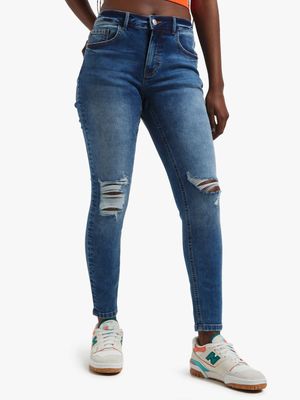 Redbat Women's Medium Wash Skinny Jeans