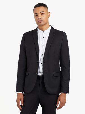 MKM NAVY/BLACK SLIM ESSENTIAL SUIT JACKET