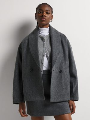 Melton Shawl Collar Coat