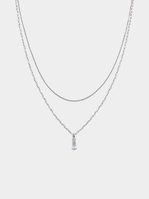 Delicate Crystal Short Chain Necklace