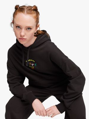 Puma Women's Downtown Graphic Black Hoodie