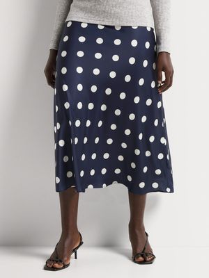 Bias Cut Midi Skirt