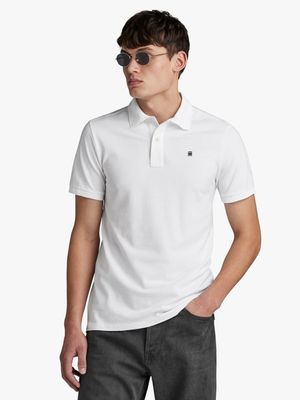 G-Star Men's Dunda Slim White Polo Shirt