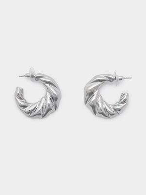 Croissant Flat Hoop Earrings