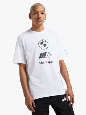 Puma Men's BMW M Motorsport Vintage Logo White T-shirt