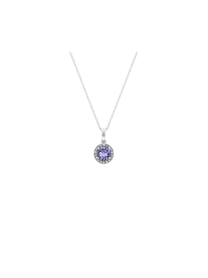 Sterling Silver Crystal Women's December Birthstone Pendant