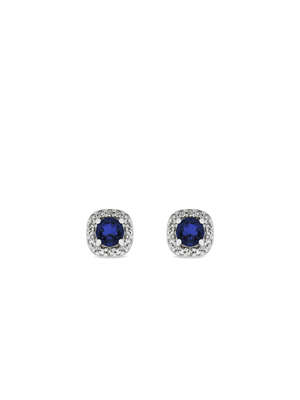 Sterling Silver Cubic Zirconia Women's September Birthstone Stud Earrings