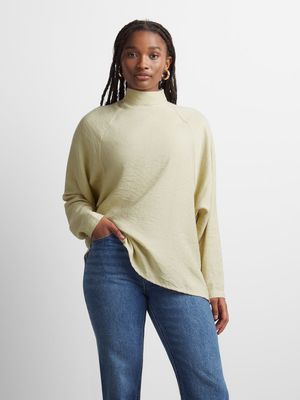 Women's Canvas Funnel Neck Top