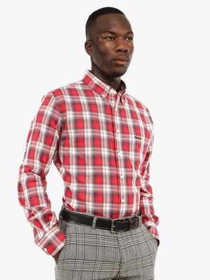 Men's Pringle Red Floyd Check Classic Shirt