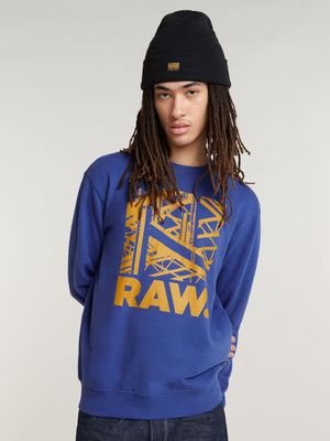 G-Star Men's Construction Radar Blue Sweat