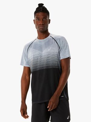 Men's Asics SEAMLESS Short Sleeve Black Top