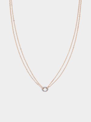 Delicate Double Circle Pendant Necklace