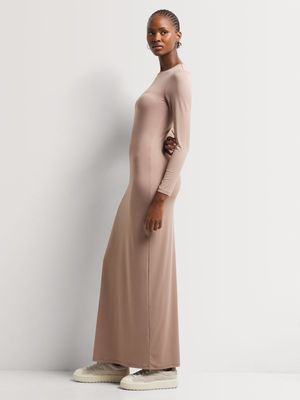 Y&G Polyamide Long Sleeve Maxi Dress