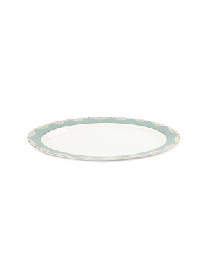 Gold Lace Platter Duck Egg 35cm