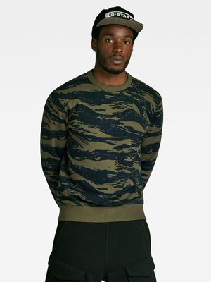 G-Star Men's Tiger Camo Sweater