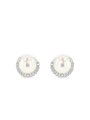 Sterling Silver Pearl Stud Earrings