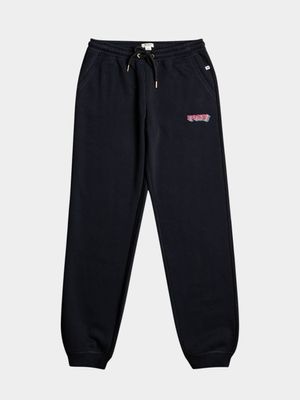 Women's Roxy Black Unbrushed Trackpants