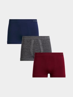 Men's Multicolour 3-Pack Seamless Boxers