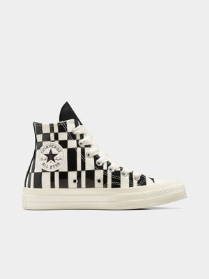 Converse Women's Chuck 70 Flame Check Black/White Sneaker