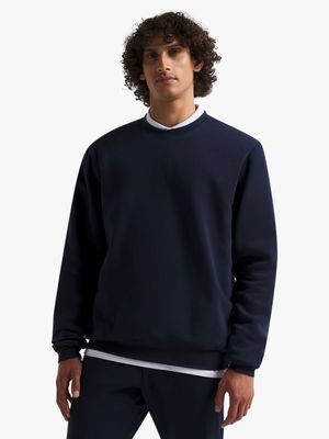 Men's Navy Basic Sweat Top