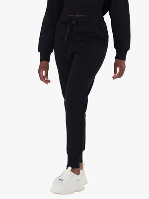 Women's Steve Madden Black Naomi Fleece Joggers