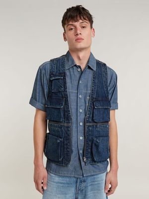 G-Star Men's Denim Sentry Blue Vest