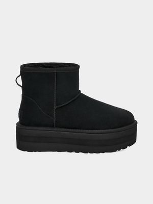 Women's UGG Black Classic Mini Platform Boots