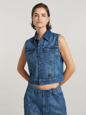 G-Star Women's Shrunken Denim Waistcoat