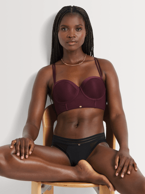 Mesh Long Line Balconette Bra 32B - 38DD