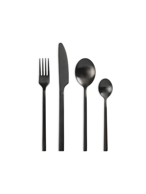 Yves 16pc Cutlery Set Matte Black