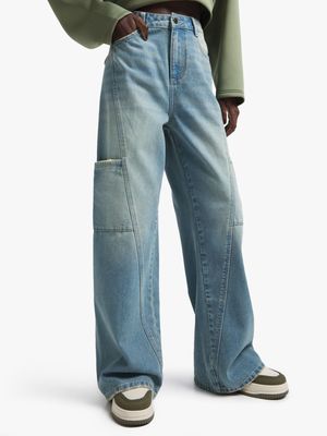 Women's Medium Wash Wide Leg Jeans