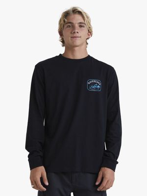 Men's Quiksilver Black Scenic Box Long Sleeve T-Shirt