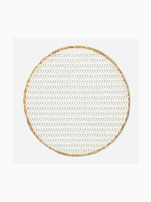 Placemat Open Weave White 38cm