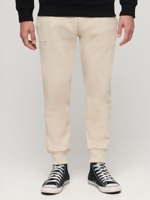 Men's Superdry Beige Essential Logo Joggers