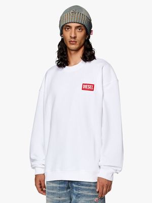 Men's Diesel White S-Nlabel-L1 Sweatshirt