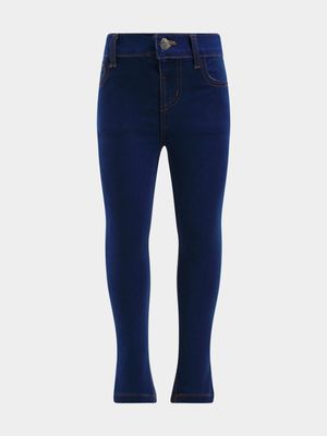 Jet Young Girls 5 Pocket Peri Denim Blue Pants