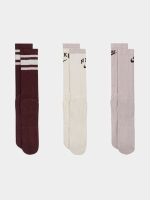 Nike Unisex Everyday Plus Cushion Crew 3 Pack Multicolour Socks