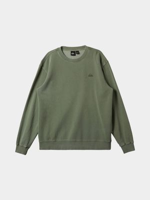 Men's Quiksilver Green Salt Water Crew Sweater