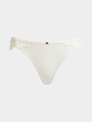 Brazilian Panty with Lace Detail